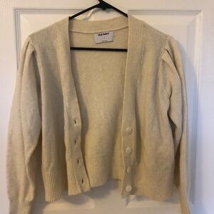 Old Navy Cream Cardigan Sweater Soft Knit